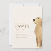 パウィティーラボドッグのテーマ誕生日 招待状 (正面)