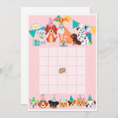 パウィー子犬の生まれたビンゴクラッド 招待状 (正面/裏面)