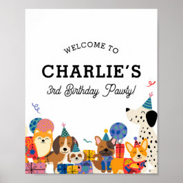 パウィー犬の子犬の誕生日パーティーへようこそ ポスター