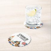 パウィー犬の子犬の誕生日パーティーを許可 ペーパーコースター (インサイチュ)