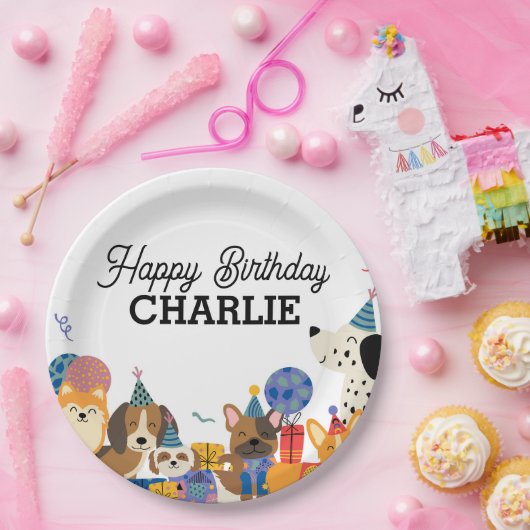 パウィー犬の子犬の誕生日パーティーを許可 ペーパープレート (パーティー)