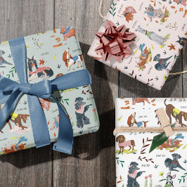 パウィー犬の子犬の誕生日パーティーを許可 ラッピングペーパーシート