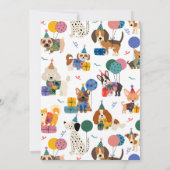 パウィー犬の子犬の誕生日パーティーを許可 招待状 (裏面)