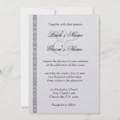 パウイチブルーのローズ＆レースの結婚式招待状 招待状 (裏面)