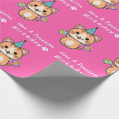 パウエソームの誕生日を持っている – Ginger Tabby Cat 2 ラッピングペーパー (角)