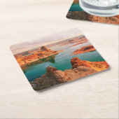 パウエルアリゾナ湖 スクエアペーパーコースター (アングル)