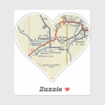 パウエルワイオミングヴィンテージマップ