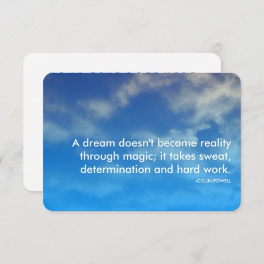 パウエル成功引用文 招待状 (正面/裏面)