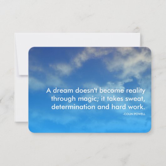 パウエル成功引用文 招待状 (正面)