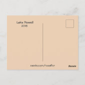 パウエル湖2018はがき ポストカード (裏面)