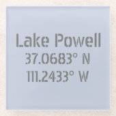 パウエル湖 アリゾナ州 緯度 経度 ガラスコースター (正面)