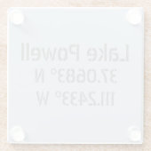 パウエル湖 アリゾナ州 緯度 経度 ガラスコースター (裏面)