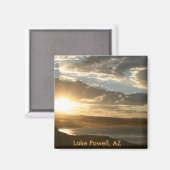 パウエル湖AZ日没 マグネット (正面/裏面)