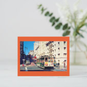 パウエル & マーケット ケーブル カー、サンフランシスコ ヴィンテージ ポストカード (スタンド正面)