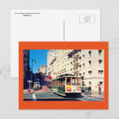 パウエル & マーケット ケーブル カー、サンフランシスコ ヴィンテージ ポストカード (正面/裏面)