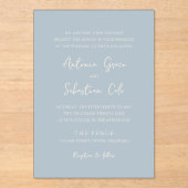 パウエレガントンダーブモダンルー結婚ト アクリル招待状 (正面)