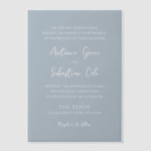 パウエレガントンダーブモダンルー結婚ト ベラム紙招待状 (正面)