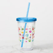 パウカラフルプリントのアクリル製タンブラー アクリルタンブラー (裏面)