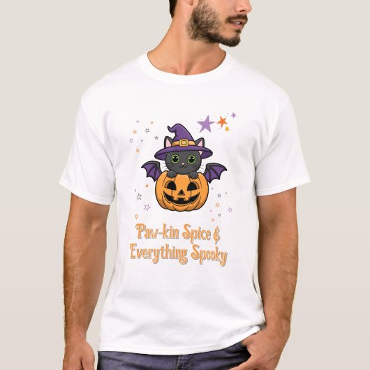 パウキンスパイスとお化けだらけ | ハロウィン Tシャツ (正面)