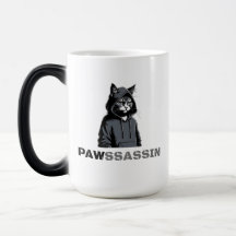 パウサシン変形マグカップ - 変装したフード猫