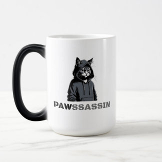 パウサシン変形マグカップ - 変装したフード猫 モーフィングマグカップ