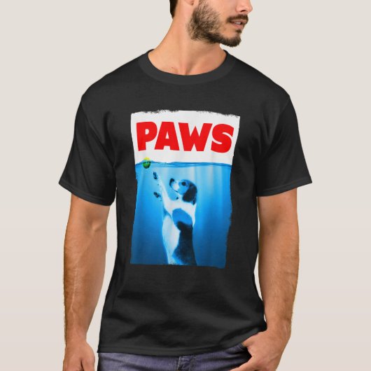 パウス犬パロディテニスボール Tシャツ (正面)