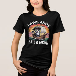 パウズ アホイ セイル アンド ミャオ トライブレンドTシャツ