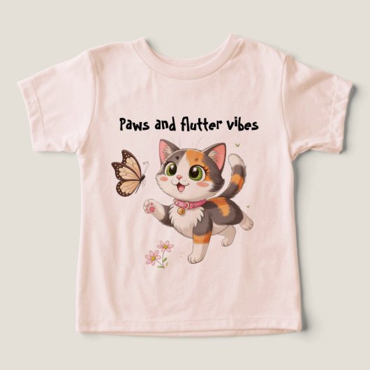 パウズ＆フラッターバイブ キッズTシャツ (デザイン正面)