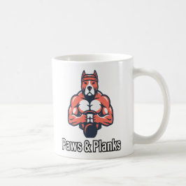 パウズ＆プランクス 筋肉犬のフィットネスポスター コーヒーマグカップ