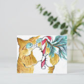 パウズ・ヤンク！ オレンジタイガー＆キャンディー・ケーン ポストカード (スタンド正面)