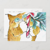 パウズ・ヤンク！ オレンジタイガー＆キャンディー・ケーン ポストカード (正面/裏面)