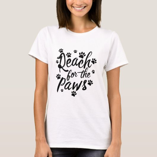 パウタイポグラフィーに手を伸ばして Tシャツ (正面)