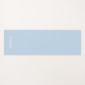 パウダエレガントーパーソナライズされたブルー名ヨガマット ヨガマット (正面(横))