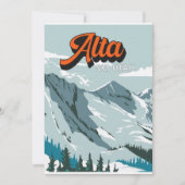 「パウダパラダイス：ユタ州のスキー場のアールタの葉書」 シーズンカード (正面)