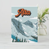 「パウダパラダイス：ユタ州のスキー場のアールタの葉書」 シーズンカード (スタンド正面)