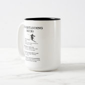 パウダーおもしろい中毒者のためのスノースポーツユーモア ツートーンマグカップ (正面左)