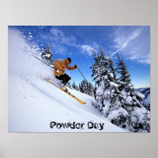 パウダーデイポスターでスキー ポスター (正面)