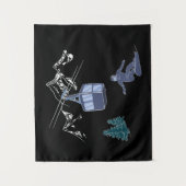 パウダートザピープルスノーボーダースキーリゾート タペストリー (正面)