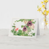 パウダーパフの木、Calicoの花Tanigami Kona カード (黄色い花)