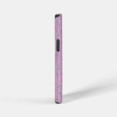 パウダーピンクのジャージーストライプニット柄 iPhoneケース (右側面)