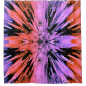 パウダーピンク爆発抽象芸術シャワーカーテン シャワーカーテン (正面)