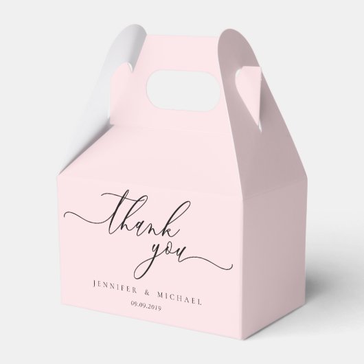 パウダーピンクScripted Thank フェイバーボックス (正面サイド)