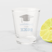 パウダーブルーおめでとう大学卒業生 ショットグラス (裏面)