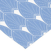 パウダーブルーとホワイトのアールデコパターン2 ロングテーブルランナー (コーナー)