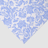 パウダーブルーとホワイトフローラダマスク 薄葉紙 (詳細)