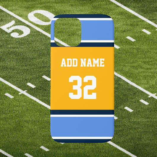 パウダーブルーと金ゴールドスポストライプーツ Case-Mate iPhoneケース