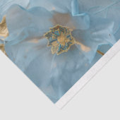 パウダーブルーと金ゴールドフローラ 薄葉紙 (詳細)