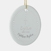 パウダーブルーにバプテスマロザリオ セラミックオーナメント (右)