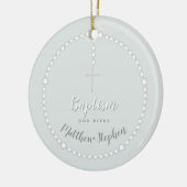 パウダーブルーにバプテスマロザリオ セラミックオーナメント (左)