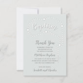 パウダーブルーにバプテスマロザリオ 招待状 (正面)